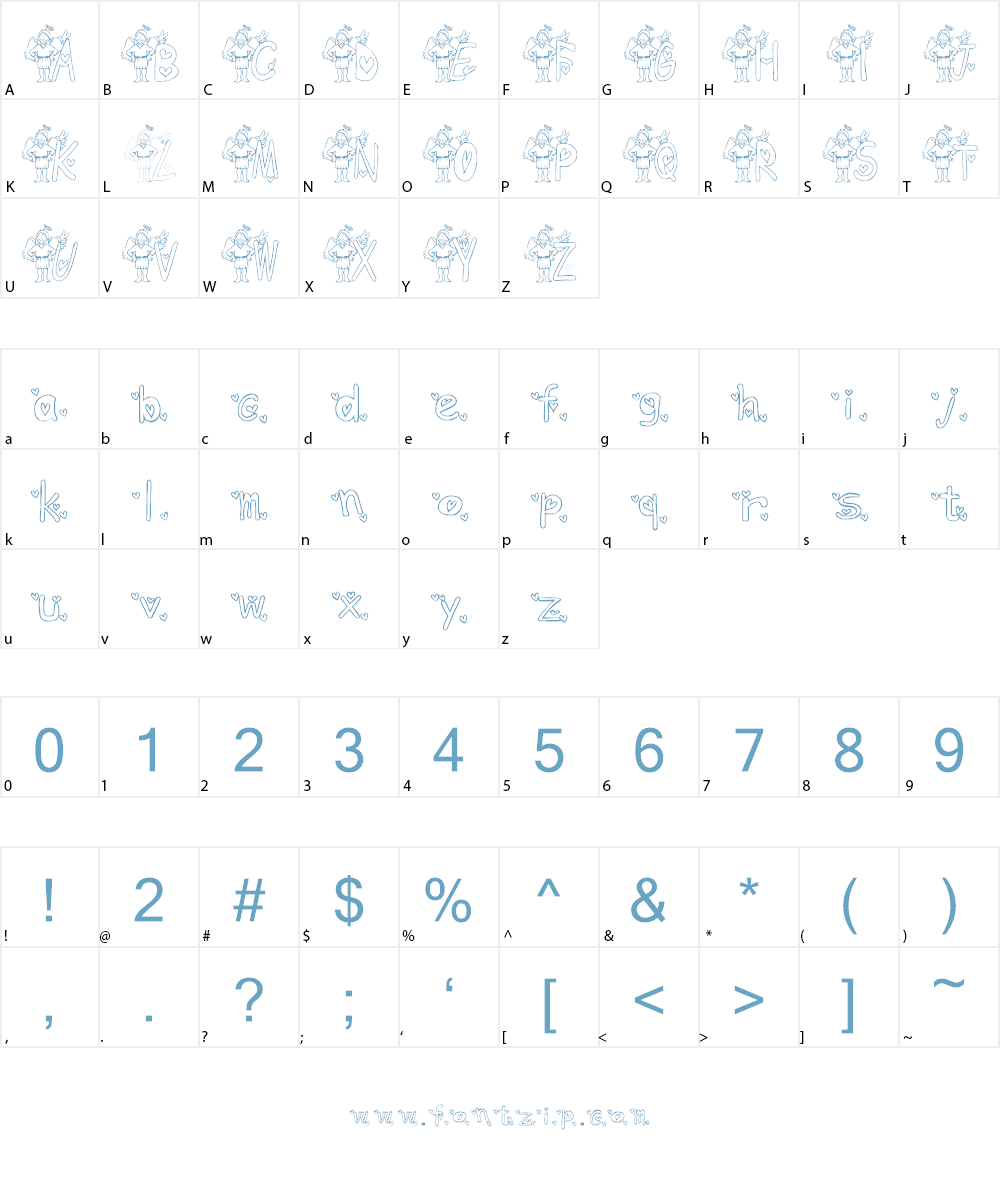 KG ANGEL3 Font Character